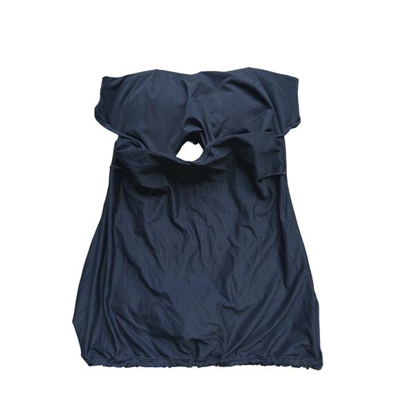 Athleta Black Twist Front Tankini Swim Top 36 B/C Built-In Bra Swim Vacation - Picture 2 of 5